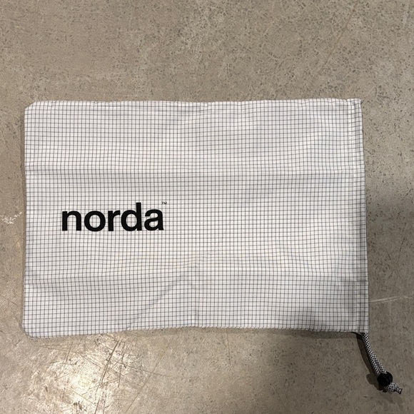 Norda Handbags - NOR White Grid Drawstring Pouch